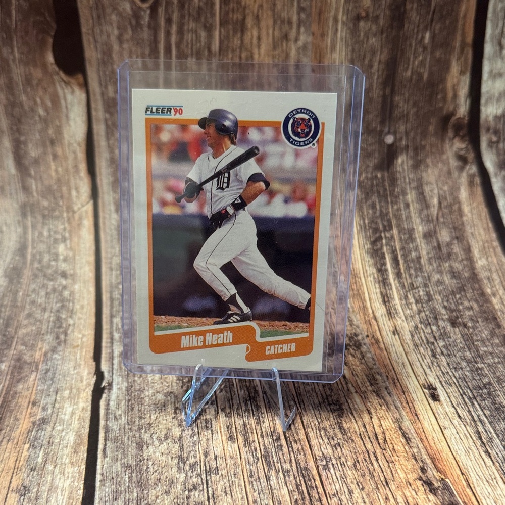 VTG Fleer '90 Mike Heath #603 Detroit Tigers Baseball Card Item #ME2272